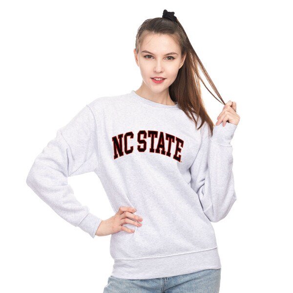 Ash Gray Ladies Crewneck - Applique